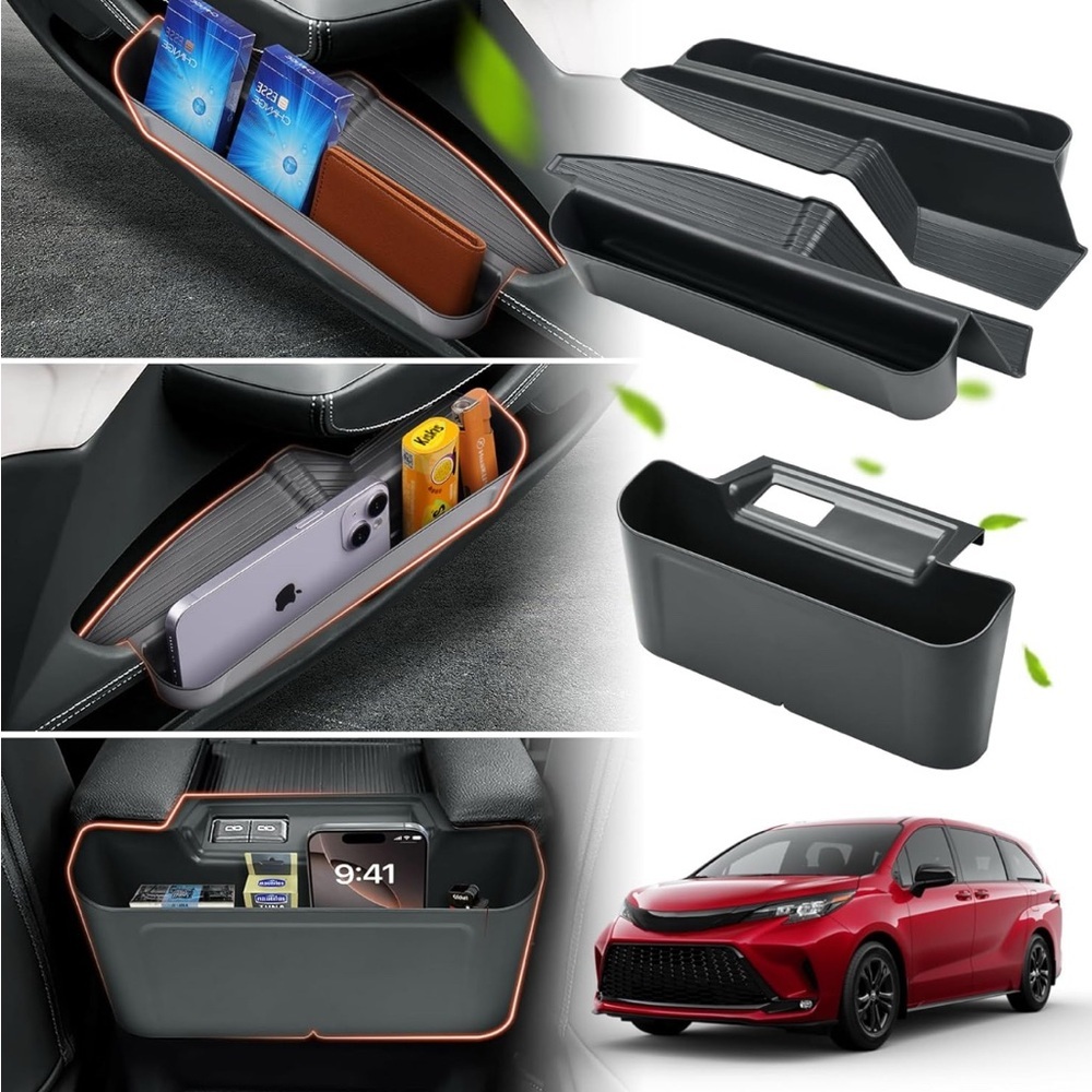 2025 Upgraded 3PCS Toyota Sienna Center Console Organizer, (052)